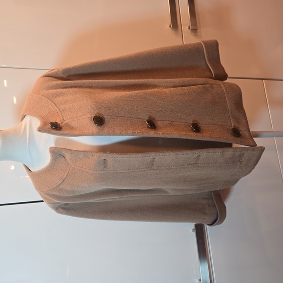 J. Mclauglin Womens Wool Cashmere Button Down Blazer Jacket Tan Brown Size 8 - Picture 8 of 12